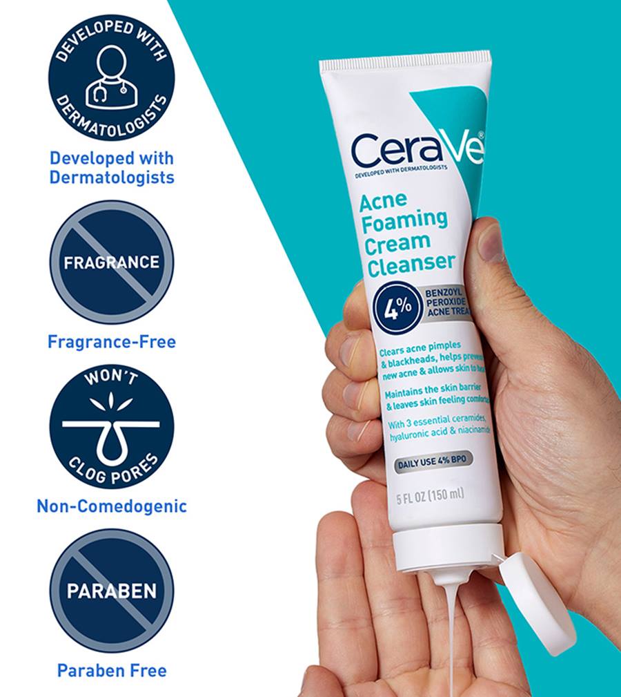 CeraVe Acne Foaming Cream Cleanser